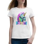 Fashion, accesorii si bijuterii - Femei - Imbracaminte femei - Tricouri si topuri femei - Tricou femei Fortnite Llama Logo, alb, marime 2XL - Infinity.ro