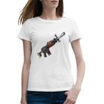 Fashion, accesorii si bijuterii - Femei - Imbracaminte femei - Tricouri si topuri femei - Tricou femei Fortnite Makeshift Rifle, alb, marime 2XL - Infinity.ro