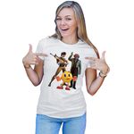 Fashion, accesorii si bijuterii - Femei - Imbracaminte femei - Tricouri si topuri femei - Tricou Femei Fortnite Pacman Star Trek Gameplay Survival, alb,  marime 2XL - Infinity.ro