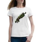 Fashion, accesorii si bijuterii - Femei - Imbracaminte femei - Tricouri si topuri femei - Tricou femei Fortnite Primal Rifle Weapon, alb, marime 2XL - Infinity.ro