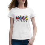 Fashion, accesorii si bijuterii - Femei - Imbracaminte femei - Tricouri si topuri femei - Tricou femei Friends Among Us, alb, marime 2XL - Infinity.ro