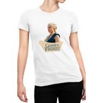 Fashion, accesorii si bijuterii - Femei - Imbracaminte femei - Tricouri si topuri femei - Tricou Femei Game of Thrones Daenerys Targaryen Empress, alb,  marime 2XL - Infinity.ro