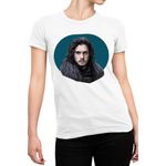 Fashion, accesorii si bijuterii - Femei - Imbracaminte femei - Tricouri si topuri femei - Tricou Femei Game of Thrones Jon Snow Lord Powerful Reign, alb,  marime 2XL - Infinity.ro