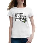Fashion, accesorii si bijuterii - Femei - Imbracaminte femei - Tricouri si topuri femei - Tricou femei Grand Theft Auto Logo GTA, alb, marime 2XL - Infinity.ro