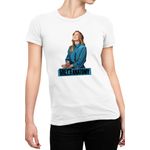 Fashion, accesorii si bijuterii - Femei - Imbracaminte femei - Tricouri si topuri femei - Tricou Femei Grey Anatomy Laugh Ellen Pompeo Stories Hardships, alb,  marime 2XL - Infinity.ro