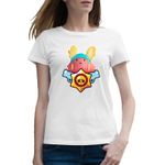 Fashion, accesorii si bijuterii - Femei - Imbracaminte femei - Tricouri si topuri femei - Tricou femei Guff Fortnite Brawl Stars, alb, marime 2XL - Infinity.ro