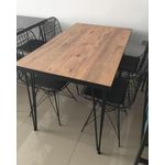 Casa si Gradina - Mobilier - Mese si birouri - Mese bucatarie si dining - Set masa pentru bucatarie cu 4 scaune, EHA, I70xL110xH75 cm - Nuc - Infinity.ro