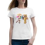 Fashion, accesorii si bijuterii - Femei - Imbracaminte femei - Tricouri si topuri femei - Tricou femei Joker Harley Quinn Minecraft Gold Skin, alb, marime 2XL - Infinity.ro