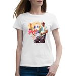 Fashion, accesorii si bijuterii - Femei - Imbracaminte femei - Tricouri si topuri femei - Tricou femei Joker Suicide Squad GTA Gang, alb, marime 2XL - Infinity.ro