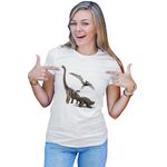 Fashion, accesorii si bijuterii - Femei - Imbracaminte femei - Tricouri si topuri femei - Tricou Femei Jurassic Park Ankylosaurus Tyrannosaurus Comet, alb,  marime 2XL - Infinity.ro