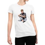 Fashion, accesorii si bijuterii - Femei - Imbracaminte femei - Tricouri si topuri femei - Tricou Femei Justin Bieber Artist Talent Singer Canadian, alb,  marime 2XL - Infinity.ro