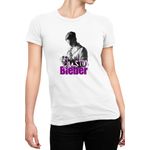 Fashion, accesorii si bijuterii - Femei - Imbracaminte femei - Tricouri si topuri femei - Tricou Femei Justin Bieber Singer Chain Bonds Capture, alb,  marime S - Infinity.ro