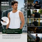 Sport si Outdoor - Sporturi de contact - Produse autoaparare - Maiou Profesional Anti-Taiere si Anti-Injunghiere, EN388 Nivel 5, Material Certificat SGS, Marime M, Alb - Infinity.ro