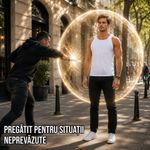Sport si Outdoor - Sporturi de contact - Produse autoaparare - Maiou Profesional Anti-Taiere si Anti-Injunghiere, EN388 Nivel 5, Material Certificat SGS, Marime M, Alb - Infinity.ro