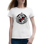 Fashion, accesorii si bijuterii - Femei - Imbracaminte femei - Tricouri si topuri femei - Tricou femei Killing School Life Logo Danganronpa, alb, marime 2XL - Infinity.ro