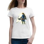 Fashion, accesorii si bijuterii - Femei - Imbracaminte femei - Tricouri si topuri femei - Tricou femei Legend of Zelda Arcas Link Minecraft, alb, marime 2XL - Infinity.ro