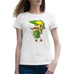 Fashion, accesorii si bijuterii - Femei - Imbracaminte femei - Tricouri si topuri femei - Tricou femei Legend of Zelda Link Spiridus Elf, alb, marime 2XL - Infinity.ro