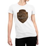 Fashion, accesorii si bijuterii - Femei - Imbracaminte femei - Tricouri si topuri femei - Tricou Femei Lord of the Rings Shield New Story Wood John, alb,  marime 2XL - Infinity.ro