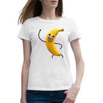 Fashion, accesorii si bijuterii - Femei - Imbracaminte femei - Tricouri si topuri femei - Tricou femei Lumea lui Gumball Banana Desene Cartoon, alb, marime 2XL - Infinity.ro