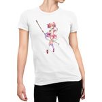 Fashion, accesorii si bijuterii - Femei - Imbracaminte femei - Tricouri si topuri femei - Tricou Femei Madoka Magica Kaname Bow Universe Strongest Anime, alb,  marime 2XL - Infinity.ro