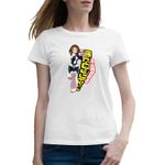 Fashion, accesorii si bijuterii - Femei - Imbracaminte femei - Tricouri si topuri femei - Tricou femei Manga Girl Uraraka Combat Hero Academia, alb, marime 2XL - Infinity.ro