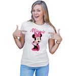 Fashion, accesorii si bijuterii - Femei - Imbracaminte femei - Tricouri si topuri femei - Tricou Femei Mickey Mouse Minnie Lady Beautiful Cartoon Children, alb,  marime 2XL - Infinity.ro