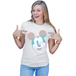 Fashion, accesorii si bijuterii - Femei - Imbracaminte femei - Tricouri si topuri femei - Tricou Femei Mickey Mouse Pastels Colors Smooth Cartoon Animation, alb,  marime 2XL - Infinity.ro