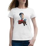 Fashion, accesorii si bijuterii - Femei - Imbracaminte femei - Tricouri si topuri femei - Tricou femei Midas Skin Fortnite Epic Weapon, alb, marime 2XL - Infinity.ro