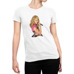 Fashion, accesorii si bijuterii - Femei - Imbracaminte femei - Tricouri si topuri femei - Tricou Femei Miley Cyrus Singer Songs Funny Go Children, alb,  marime 2XL - Infinity.ro