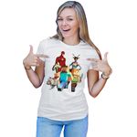 Fashion, accesorii si bijuterii - Femei - Imbracaminte femei - Tricouri si topuri femei - Tricou Femei Minecraft Dog Couple Fortnite Flash, alb,  marime 2XL - Infinity.ro
