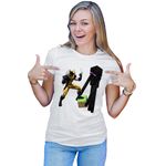 Fashion, accesorii si bijuterii - Femei - Imbracaminte femei - Tricouri si topuri femei - Tricou Femei Minecraft Enderman Wolverine Grass Cube, alb,  marime 2XL - Infinity.ro