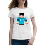 Fashion, accesorii si bijuterii - Femei - Imbracaminte femei - Tricouri si topuri femei - Tricou femei Minecraft Happy Alex, alb, marime 2XL - Infinity.ro