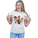 Fashion, accesorii si bijuterii - Femei - Imbracaminte femei - Tricouri si topuri femei - Tricou Femei Minecraft Powerpuff Girls Clash Royale Super Powers, alb,  marime 2XL - Infinity.ro