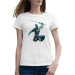 Fashion, accesorii si bijuterii - Femei - Imbracaminte femei - Tricouri si topuri femei - Tricou femei Mortal Kombat Blue Sword Boy Master Fight, alb, marime 2XL - Infinity.ro