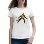 Fashion, accesorii si bijuterii - Femei - Imbracaminte femei - Tricouri si topuri femei - Tricou femei Mortal Kombat Connors Reptile GTA Youtube Insta, alb, marime 2XL - Infinity.ro