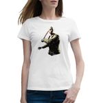 Fashion, accesorii si bijuterii - Femei - Imbracaminte femei - Tricouri si topuri femei - Tricou femei Mortal Kombat Jason Voorhees Freedy Kruegger Chainsaw, alb, marime 2XL - Infinity.ro