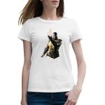 Fashion, accesorii si bijuterii - Femei - Imbracaminte femei - Tricouri si topuri femei - Tricou femei Mortal Kombat Scorpion Deadly Alliance Video Game Fatalitate, alb, marime 2XL - Infinity.ro