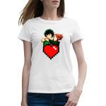 Fashion, accesorii si bijuterii - Femei - Imbracaminte femei - Tricouri si topuri femei - Tricou femei My Hero Academia Minecraft Anime, alb, marime 2XL - Infinity.ro