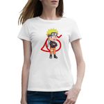 Fashion, accesorii si bijuterii - Femei - Imbracaminte femei - Tricouri si topuri femei - Tricou femei Naruto Akatsuki Bebe Ninja Anime Manga, alb, marime 2XL - Infinity.ro