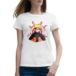 Fashion, accesorii si bijuterii - Femei - Imbracaminte femei - Tricouri si topuri femei - Tricou femei Naruto Boruto Taekwondo Anime Manga, alb, marime 2XL - Infinity.ro