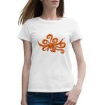 Fashion, accesorii si bijuterii - Femei - Imbracaminte femei - Tricouri si topuri femei - Tricou femei Naruto Dragon Vulpe Orange Fox Anime, alb, marime 2XL - Infinity.ro