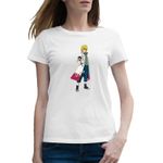 Fashion, accesorii si bijuterii - Femei - Imbracaminte femei - Tricouri si topuri femei - Tricou femei Naruto Minato Namikaze Storm Anime Manga, alb, marime 2XL - Infinity.ro