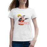 Fashion, accesorii si bijuterii - Femei - Imbracaminte femei - Tricouri si topuri femei - Tricou femei Naruto Roblox Creator Anime Manga, alb, marime 2XL - Infinity.ro