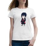 Fashion, accesorii si bijuterii - Femei - Imbracaminte femei - Tricouri si topuri femei - Tricou femei Naruto Sasuke Uchiha Baby Anime Manga, alb, marime 2XL - Infinity.ro