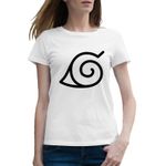 Fashion, accesorii si bijuterii - Femei - Imbracaminte femei - Tricouri si topuri femei - Tricou femei Naruto Simbol Hidden Leaf Anime, alb, marime 2XL - Infinity.ro