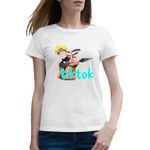 Fashion, accesorii si bijuterii - Femei - Imbracaminte femei - Tricouri si topuri femei - Tricou femei Naruto Tiktok Creator Tik Tok Anime Manga, alb, marime 2XL - Infinity.ro