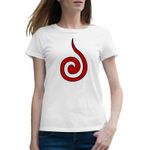 Fashion, accesorii si bijuterii - Femei - Imbracaminte femei - Tricouri si topuri femei - Tricou femei Naruto Uchiha Symbol Anime Logo, alb, marime 2XL - Infinity.ro