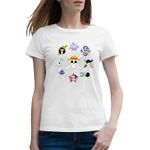 Fashion, accesorii si bijuterii - Femei - Imbracaminte femei - Tricouri si topuri femei - Tricou femei One Piece All Crew Logo Embleme, alb, marime 2XL - Infinity.ro