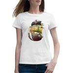 Fashion, accesorii si bijuterii - Femei - Imbracaminte femei - Tricouri si topuri femei - Tricou femei One Piece Barto Club Ship Corabie Anime, alb, marime 2XL - Infinity.ro
