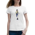 Fashion, accesorii si bijuterii - Femei - Imbracaminte femei - Tricouri si topuri femei - Tricou femei One Piece Crocodile Female Pirate Warrior, alb, marime 2XL - Infinity.ro